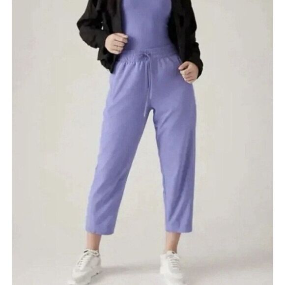 Athleta Arrival Straight Leg Ankle Pants Purple/Blue Women's Size 16 NWOT - Picture 1 of 7